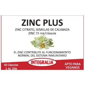 ZINC PLUS 60 CÁPSULAS INTEGRALIA