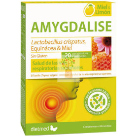 AMYGDALISE MIEL Y LIMÓN 20 COMPRIMIDOS MASTICABLES DIETMED