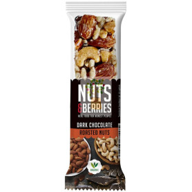 BARRITA CHOCO NEGRO CON FRUTOS SECOS TOSTADOS 40G BIOCOP