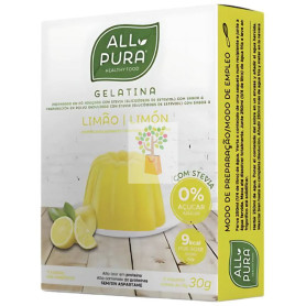 GELATINA DE LIMÓN CON STEVIA 2X15G ALL PURA