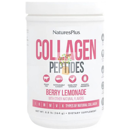 COLLAGEN PEPTIDES BERRY LEMONADE 322G NATURES PLUS