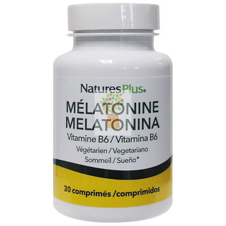 MELATONINA CON VITAMINA B6 30 COMPRIMIDOS NATURES PLUS
