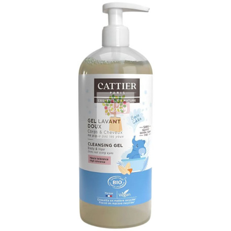 GEL DE BAÑO PARA BEBÉ CABELLO Y CUERPO 500ML CATTIER PARIS