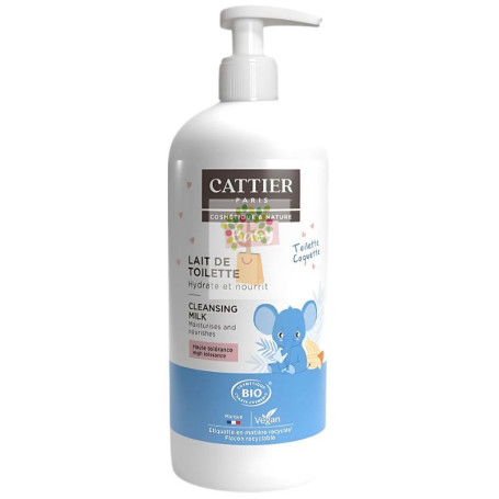 LECHE HIDRATANTE Y LIMPIADORA PARA BEBÉ 500ML CATTIER PARIS