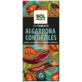 TABLETA ALGARROBA CON DÁTILES BIO 70G SOL NATURAL