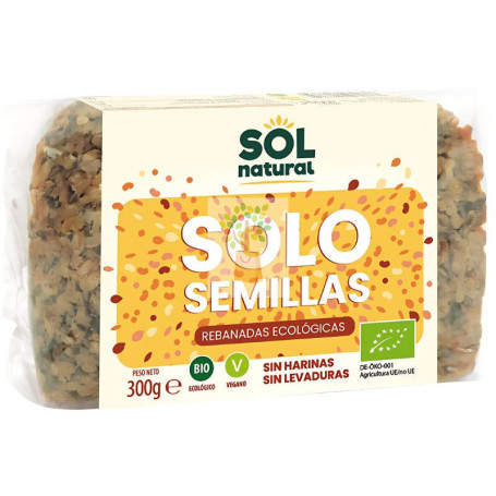 PAN SOLO SEMILLAS SIN HARINA NI LEVADURA BIO 300G SOL NATURAL