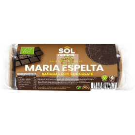 GALLETAS MARÍA ESPELTA BAÑADAS DE CHOCOLATE BIO 245G SOL NATURAL