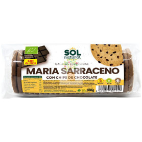 GALLETAS MARÍA T. SARRACENO CON CHIPS CHOCO BIO 200G SOL NATURAL