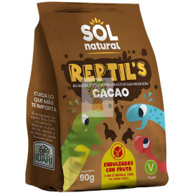 REPTIL´S CACAO GALLETAS DE AVENA Y FRUTA BIO 90G SOL NATURAL