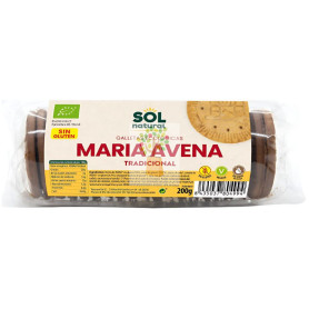 GALLETAS MARÍA DE AVENA SIN GLUTEN BIO 200G SOL NATURAL