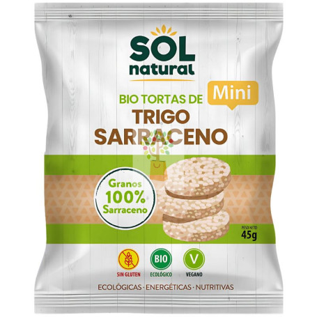 MINI TORTITAS DE TRIGO SARRACENO BIO 45G SOL NATURAL