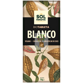 TABLETA CHOCOLATE BLANCO BIO 70G SOL NATURAL