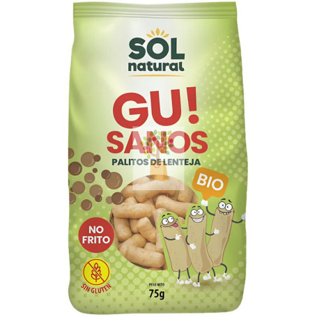 GUSANITOS GU SANOS! DE LENTEJA BIO 75G SOL NATURAL