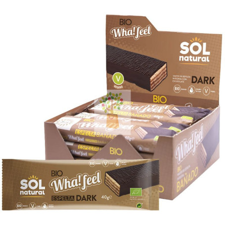 WHA! FEEL SNACK DE ESPELTA BAÑADO EN CACAO BIO 40G SOL NATURAL