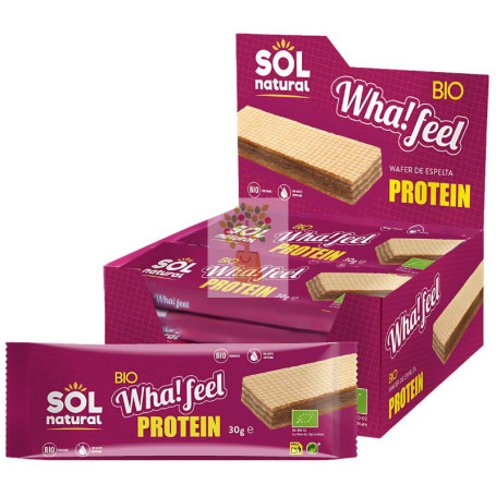 WHA! FEEL SNACK DE ESPELTA PROTEIN BIO 30G SOL NATURAL