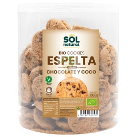 COOKIES DE ESPELTA CON COCO Y CHOCOLATE BIO 1360G SOL NATURAL