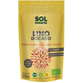 SEMILLAS DE LINO DORADO TRITURADAS BIO 250G SOL NATURAL