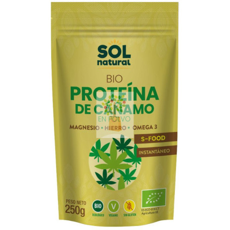 PROTEÍNA DE CÁÑAMO BIO 250G SOL NATURAL