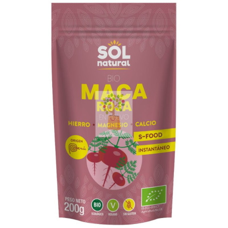 MACA ROJA EN POLVO BIO 200G SOL NATURAL