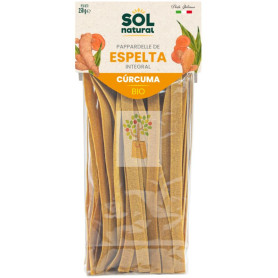 PAPARDELLE DE ESPELTA INTEGRAL CON CÚRCUMA BIO 250G SOL NATURAL