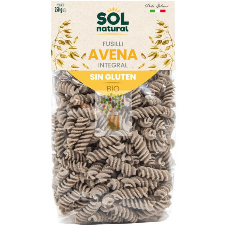 FUSILLI DE AVENA INTEGRAL SIN GLUTEN BIO 250G SOL NATURAL