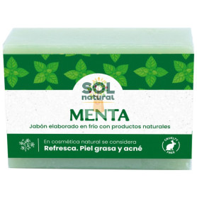 JABÓN NATURAL ELABORADO EN FRÍO DE MENTA 100G SOL NATURAL