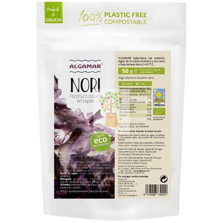 ALGA NORI EN COPOS BIO 50G ALGAMAR