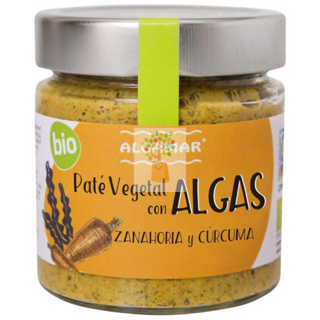 PATÉ VEGETAL DE ALGAS ZANAHORIA Y CÚRCUMA BIO 180G ALGAMAR