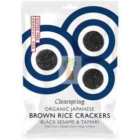 CRACKERS DE ARROZ INTEGRAL CON SÉSAMO NEGRO BIO 40G CLEARSPRING