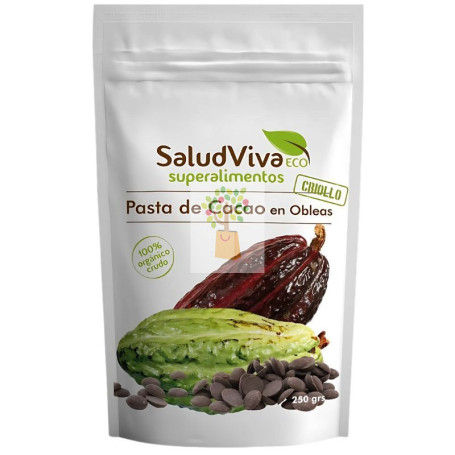 PASTA DE CACAO EN OBLEAS ECO 250G SALUD VIVA