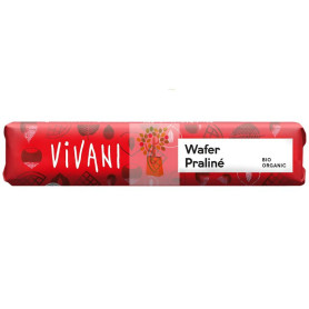 BARRITA DE CHOCO CON LECHE PRALINÉ Y BARQUILLO BIO 40G VIVANI