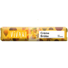 BARRITA DE CHOCOLATE CON LECHE Y CRÈME BRÛLEE BIO 40G VIVANI