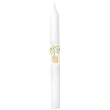 VELA BUJIA BLANCA 20CM ORO DE LOS ANDES