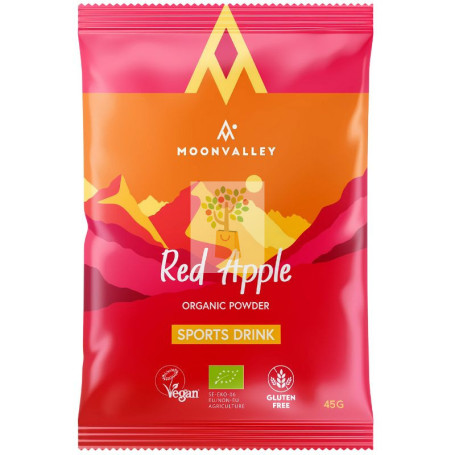 BEBIDA DEPORTIVA POLVO CON MANZANA ROJA BIO 45G MOONVALLEY