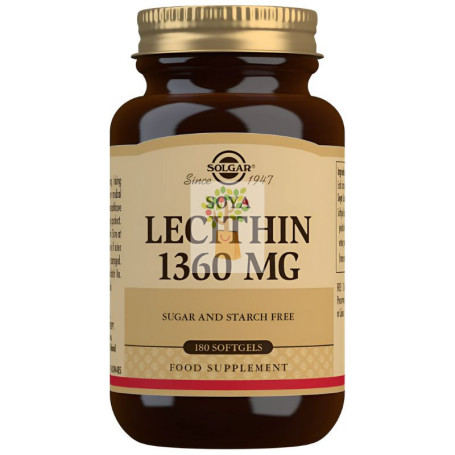LECITINA DE SOJA 1360MG 180 CÁPSULAS SOLGAR
