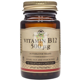 VITAMINA B12 500MCG 50 CÁPSULAS SOLGAR