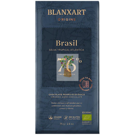 CHOCOLATE NEGRO 76% BRASIL ECO 75G BLANXART