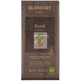 CHOCOLATE NEGRO 77% PERÚ ECO 75G BLANXART