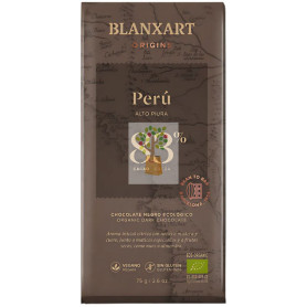 CHOCOLATE NEGRO 83% PERÚ ECO 75G BLANXART
