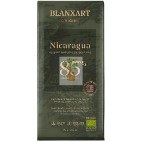 CHOCOLATE NEGRO 85% NICARAGUA ECO 75G BLANXART