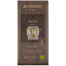 CHOCOLATE NEGRO 100% PERÚ ECO 75G BLANXART