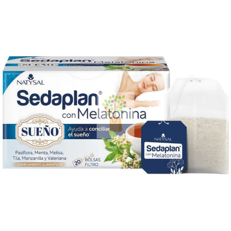 SEDAPLAN CON MELATONINA INFUSIÓN 20 FILTROS NATYSAL