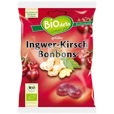 CARAMELOS RELLENOS DE JENGIBRE Y CEREZA 75G BIODETA