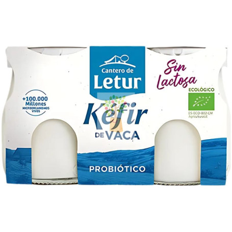 KÉFIR DE VACA SIN LACTOSA 2×125G CANTERO DE LETUR