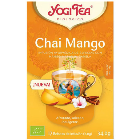 CHAI MANGO 17 BOLSITAS DE INFUSIÓN YOGI TEA