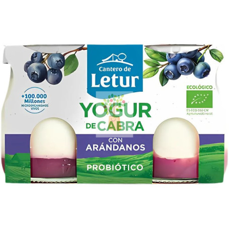 YOGUR DE CABRA CON ARÁNDANOS 2×125G CANTERO DE LETUR