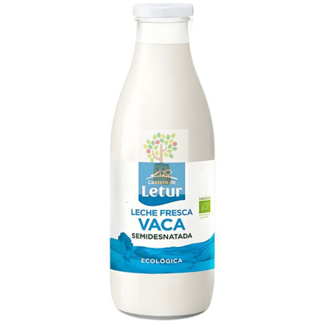 LECHE DE VACA PASTEURIZADA SEMIDESNATADA 1L CANTERO DE LETUR