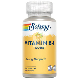 VITAMINA B1 100MG 100 CÁPSULAS VEGETALES SOLARAY