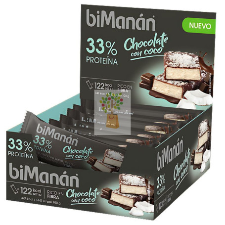 BARRITA DE CHOCOLATE NEGRO Y COCO 35G BIMANÁN