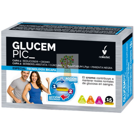 GLUCEM PIC 15 COMPRIMIDOS NOVADIET